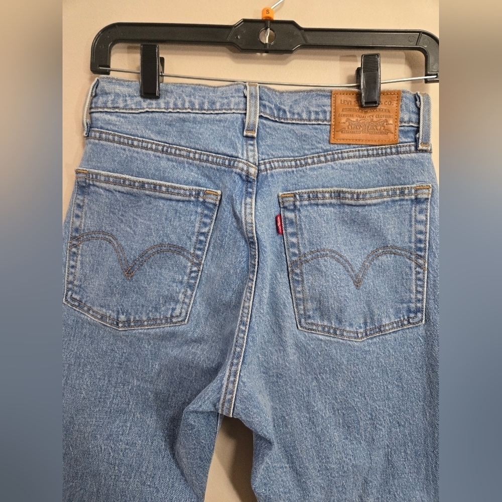 Levi's Jeans Vintage Big E Womens 27 Wedgie Straight Button Fly High Rise  Denim - Picture 9 of 14